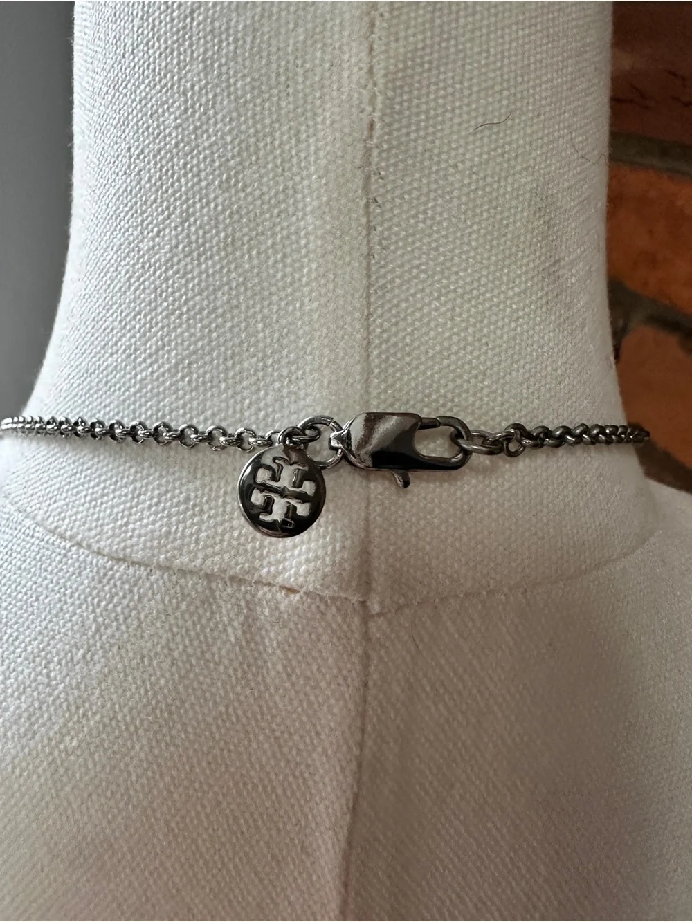 Tory Burch Silver Multi-Strand Medallion Necklace